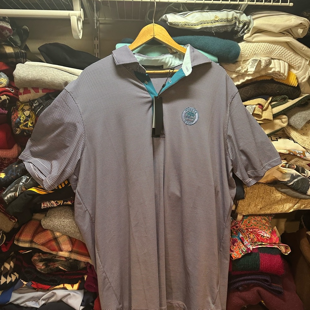 Greyson Golf Purple Striped Saranac Polo Brand New With Tags Men’s XL